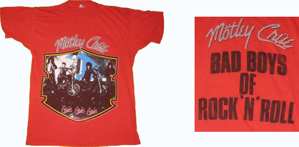vintage motley crue t-shirt girls girls girls