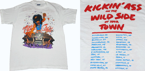 vintage motley crue girls tour t-shirt
