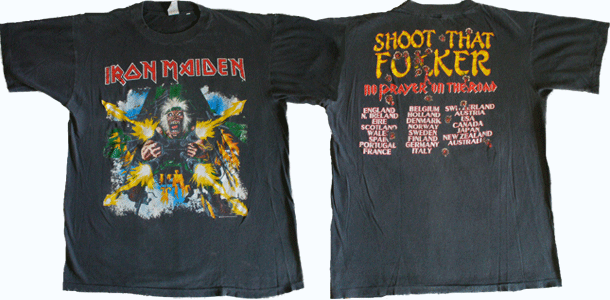 vintage iron maiden no prayer on the road