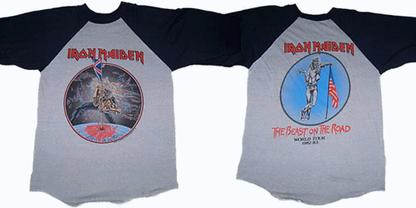 vintage iron maiden beast road t-shirt