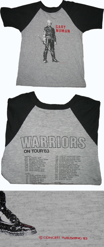 vintage gary numan warriors shirt
