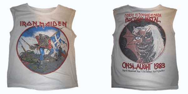 vintage iron maiden world piece t-shirt