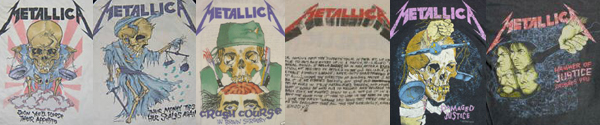 vintage metallica t-shirts