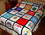 vintage shirt bed quilt