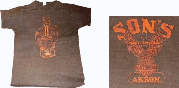 vintage harley davidson middle finger t-shirt