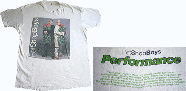 vintage pet shop boys t-shirt performance