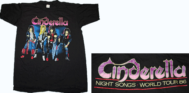 vintage cinderella night songs t-shirt