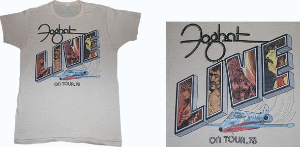 vintage foghat tour t-shirt 1978