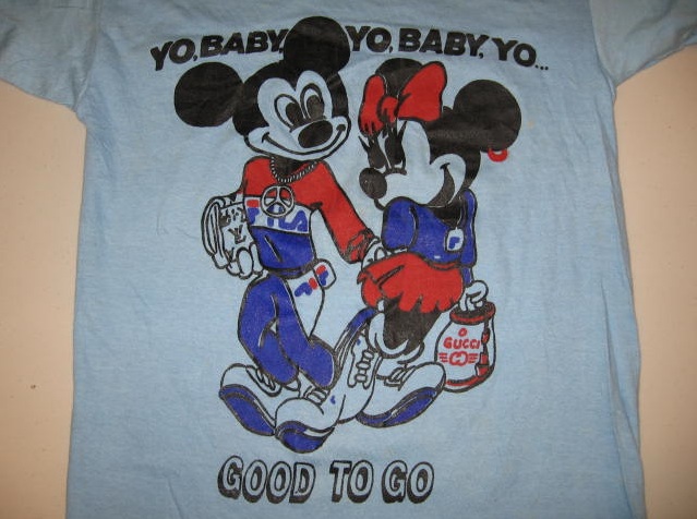 Bootleg Mickey & Minnie Mouse FILA & Gucci Hip Hop T-Shirt