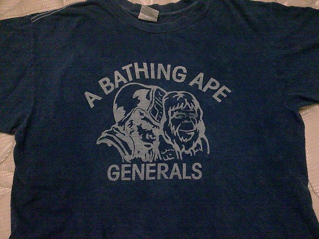 vtg bathing ape general & thrasher tee