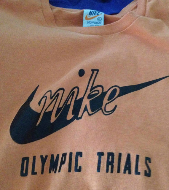 1972 Nike orange swoosh Olympic trials