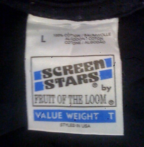 screen stars fruit of the loom value weight t
