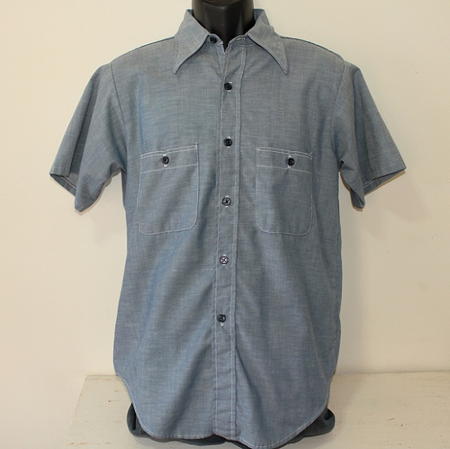 Chambray shirt Embroidered deer buck Paul Bunyan label