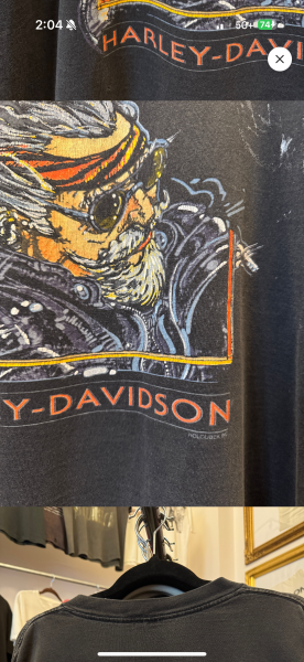 1993 Harley Old Biker Fader Art Tee
