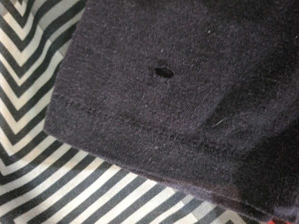 Small hole in sleeve