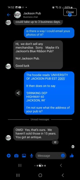 Does my University of Jackson hoodie have any value?