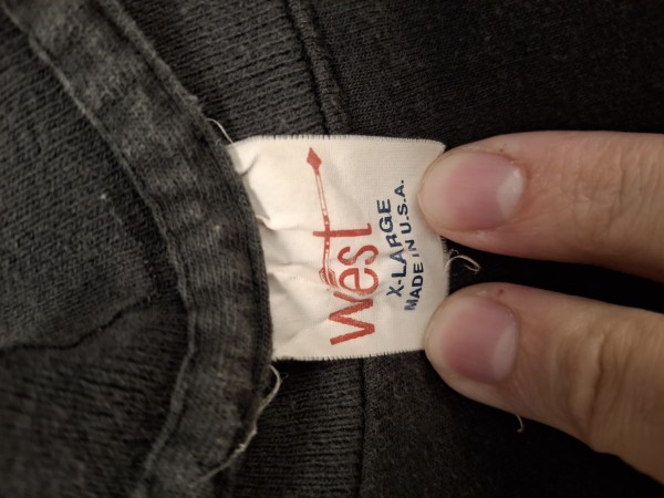 west brand t-shirt tag