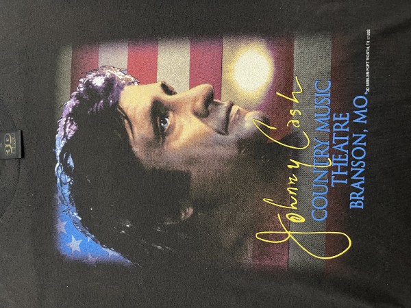 Please Legit Check Johnny Cash 3D Emblem Shirt 2x