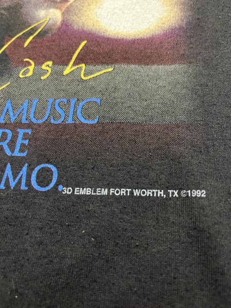 Please Legit Check Johnny Cash 3D Emblem Shirt 2x