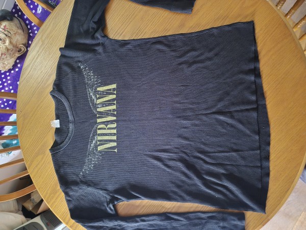 Vintage Nirvana Thermal Waffle Tee check