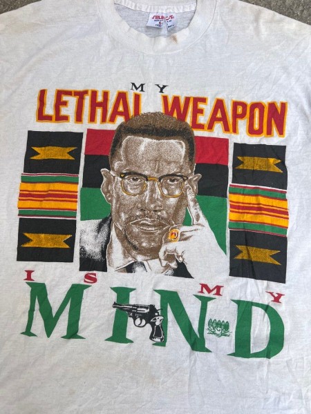 Vintage 90’s Malcolm X My Lethal Weapon Is My Mind Shirt