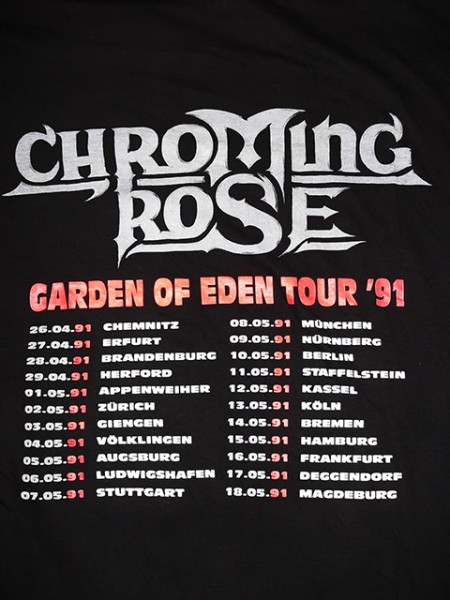 Vintage Chroming Rose Garden Of Eden Tour 1991 For Sale