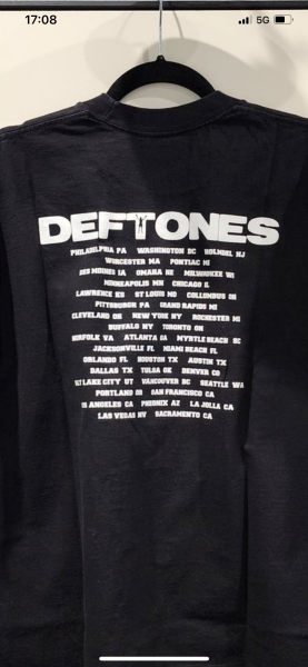 Deftones white pony tour tee cut tag