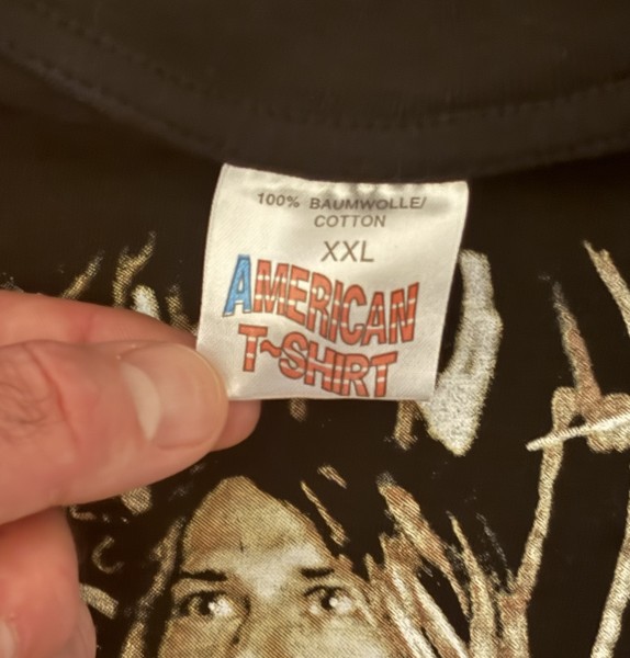 Kurt Cobain Tribute American T-Shirt Tag