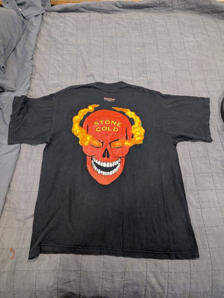 Legit Check Stone Cold Red Flaming Skull AAA Tag