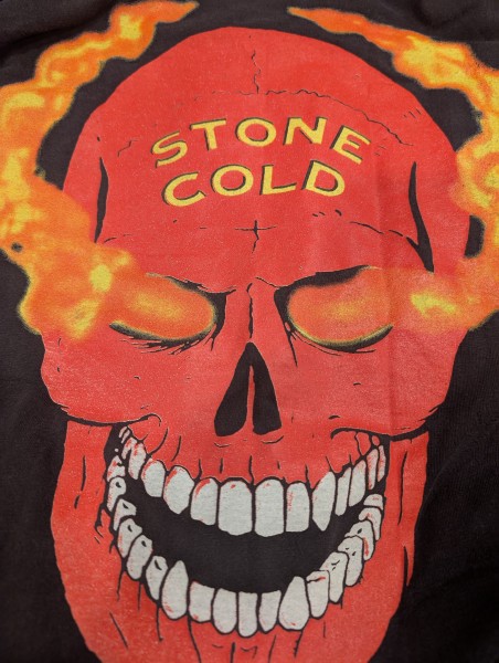 Legit Check Stone Cold Red Flaming Skull AAA Tag
