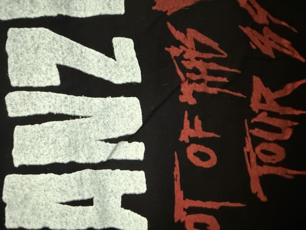 Vintage DANZIG Not Of This World Tour 89 T Shirt