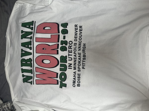 Nirvana In Utero World Tour 93-94 – Sof Tee Jays tag