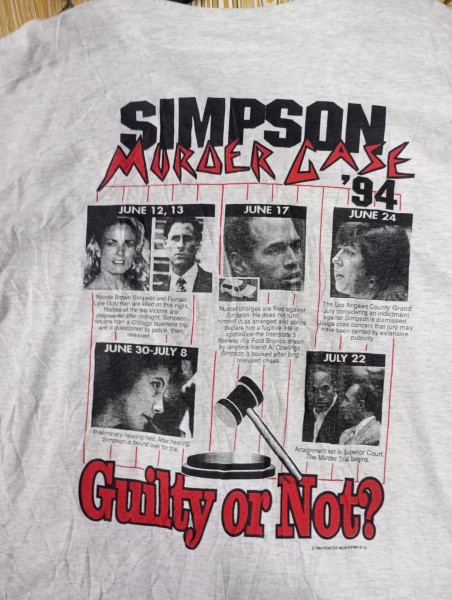 O.J. Simpson Murder Case '94 baseball shirt Disaster Wear