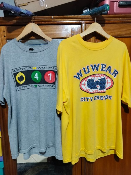 🚨 AUCTION ALERT! Two Pcs Vintage Rap Tees 90's Wu-Tang Clan/ Wu-WearT-shirts