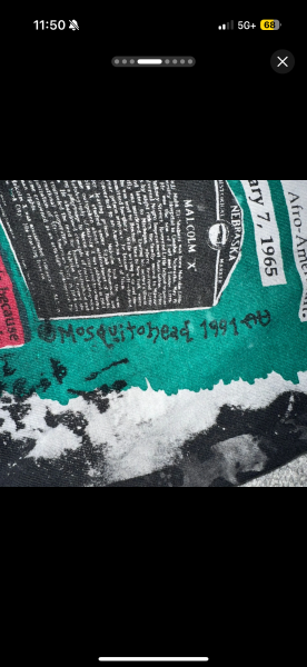 Mosquitohead Malcolm X tee, size XL