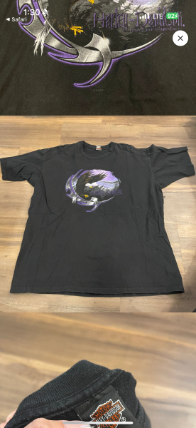 90s Harley Eagle Tee XXL