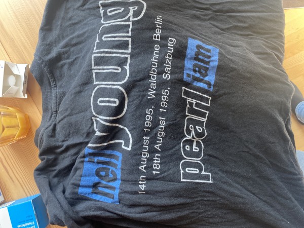 Neil Young/ Pearl Jam tour tee on Hanes Qualy-t tag
