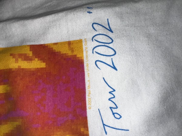 Paul Mccartney “Driving Tour 2002” Giant Tee