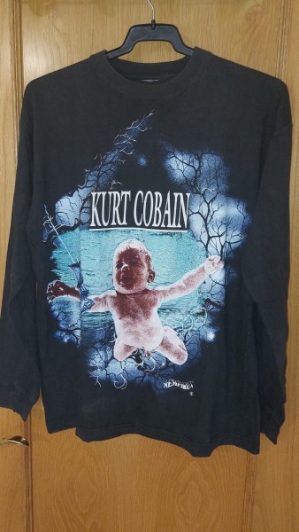 Cobain Nirvana Nevermind LS L Genuine Vintage 90s
