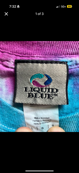 Grateful Dead 30 years long sleeve on a liquid blue