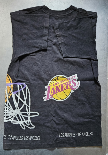 vintage Screen Stars anime Evangelion and Lakers tee