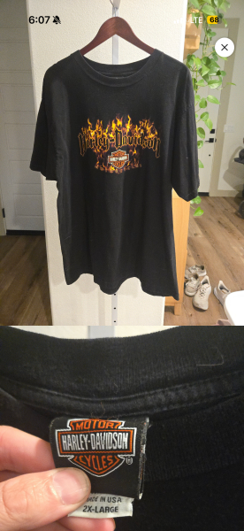 90s Harley Flame tee