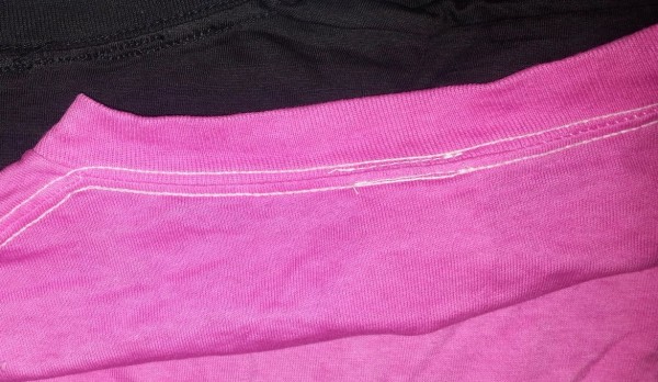 Stitching where Schwartz tag was sewn in