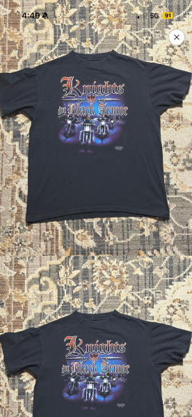 1993  3D Emblem Knights in Black tee