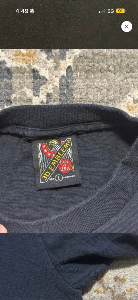 1993  3D Emblem Knights in Black tee