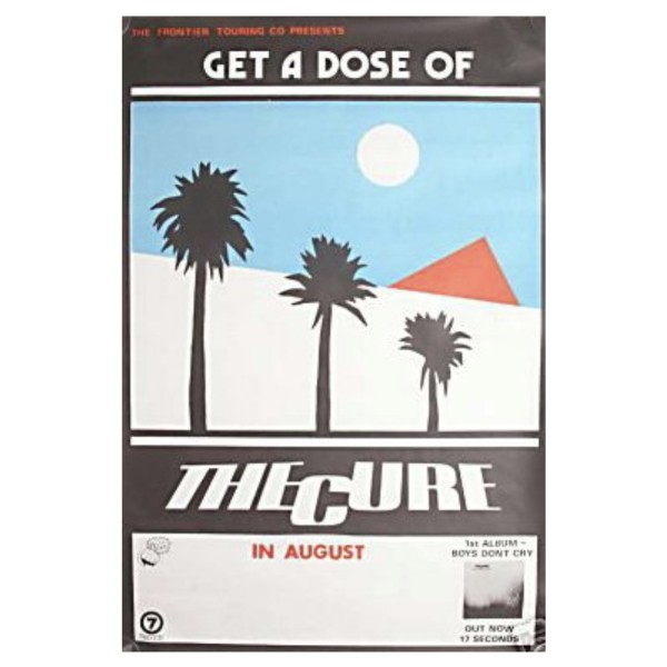 Original 1980 The Cure. Super Rare,  one of the first and earliest designs!