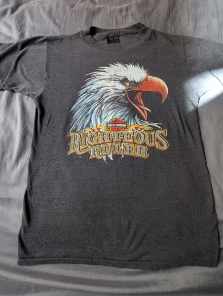 1985 Harley Davidson 3D shirt 2 sided Righteous Ruler