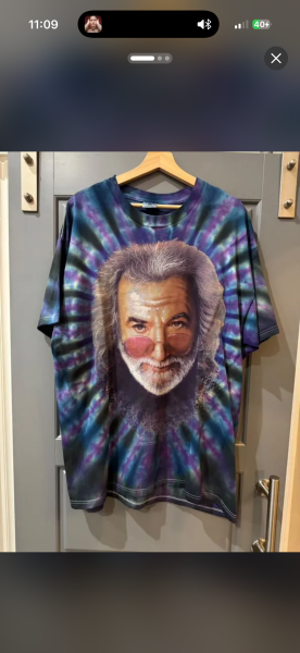 Vintage Jerry Garcia Big Face AOP tie dye