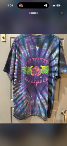 Vintage Jerry Garcia Big Face AOP tie dye