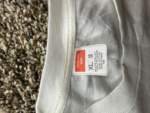 christian dior t-shirt tag